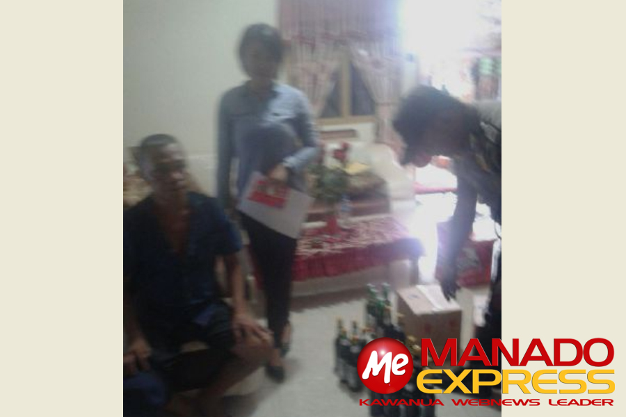 Tekan Kriminalitas, Polsek Tikala Razia Warung Penjual Miras